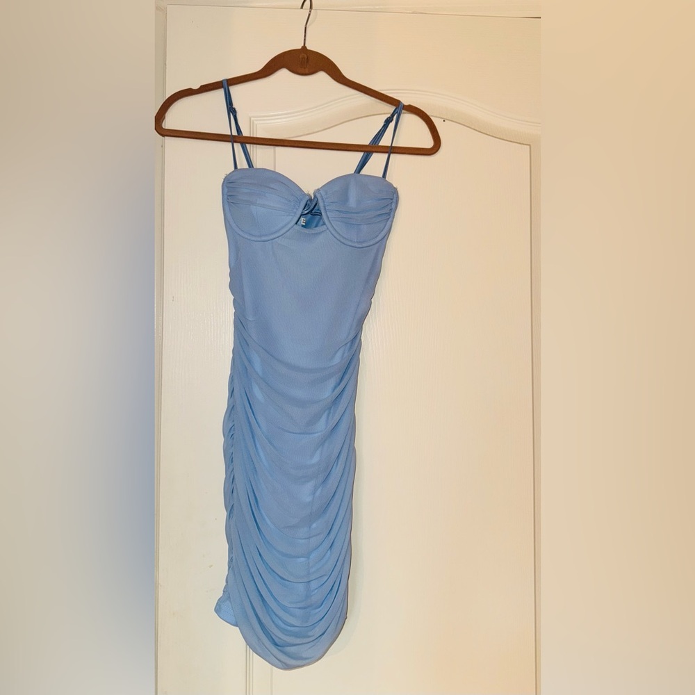 SHEIN Light Blue Mini Dress